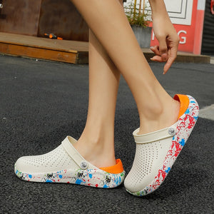 White sandals Men Crocks LiteRide Hole Shoes Crok Rubber Clogs For Women Garden Shoes Crocse Adulto Cholas Sandalias Hombre