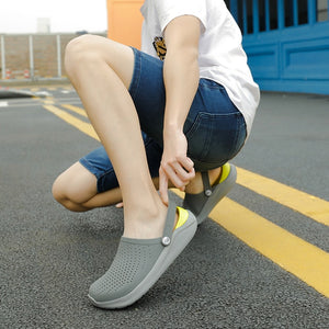 White sandals Men Crocks LiteRide Hole Shoes Crok Rubber Clogs For Women Garden Shoes Crocse Adulto Cholas Sandalias Hombre