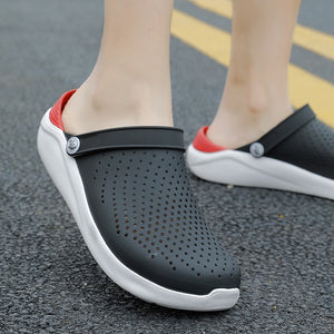 White sandals Men Crocks LiteRide Hole Shoes Crok Rubber Clogs For Women Garden Shoes Crocse Adulto Cholas Sandalias Hombre