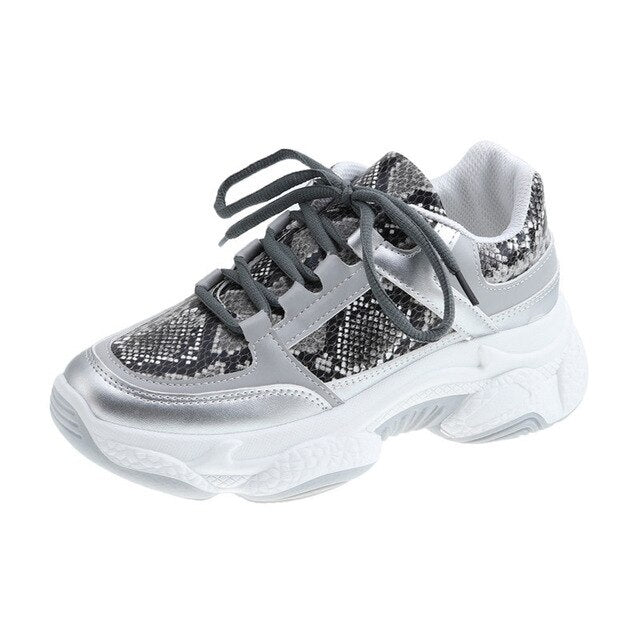 2020 New White Women Sneakers Fashion Thick Bottom Womens Platform Sneakers Casual Shoes Zapatos De Mujer Chunky Sneakers