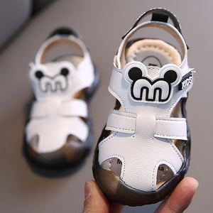 summer kids shoes brand closed toe toddler boys sandals sport pu leather baby boys beach sandals shoes