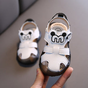 summer kids shoes brand closed toe toddler boys sandals sport pu leather baby boys beach sandals shoes