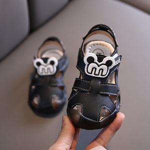 summer kids shoes brand closed toe toddler boys sandals sport pu leather baby boys beach sandals shoes