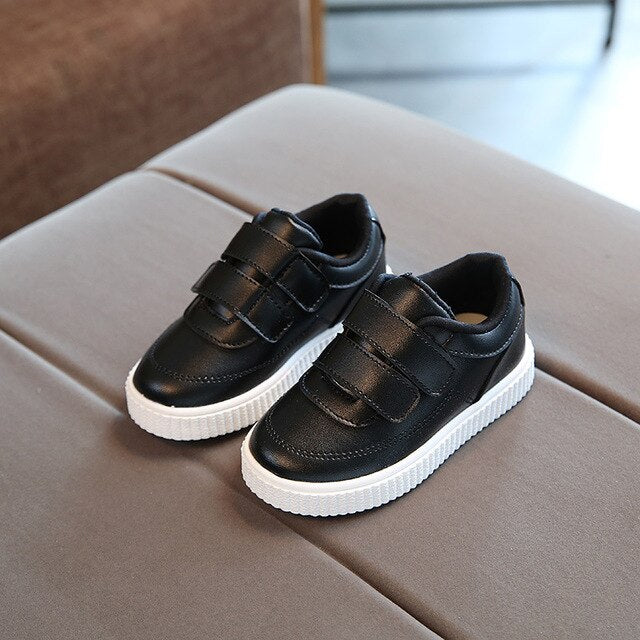 kids sneakers boys shoes girls trainers Children leather shoes white black school shoes pink casual shoe flexible sole fashion