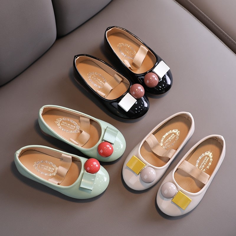 Cute Princess Shoes Performance Soft Comfortable Kids Flats Fashion Party Dress Girl's Single Shoes