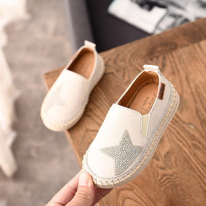 2020 New Kids Girls Fashionable Board Shoes Children's Pu Leather Loafers Toddler Girls Flats Shoes Soft Moccasins Princess
