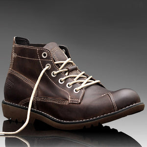US 6-10 Top Quality Retro Genuine Leather Mens Chukka Lace Up Ankle Boots Winter Round Toe Work Safety Shoes Casual OXfords
