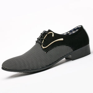 Big size fashion Mens brogue shoes wedding Business dress Nightclubs oxfords Breathable Working lace up shoes RA-10