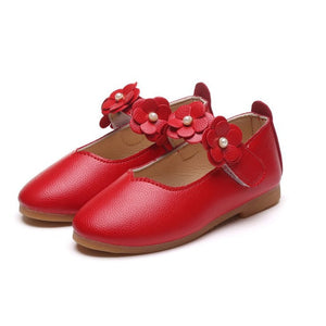 1-11 year Leather Girls Shoes Flowers Party Shoes For Baby Princess Shoes for Kids Children Flats Dress Shoe White Sandal MCH017