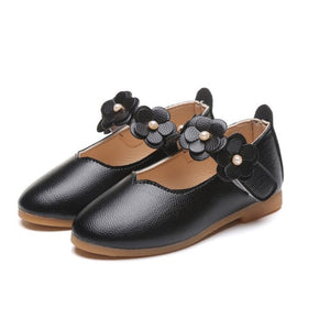 1-11 year Leather Girls Shoes Flowers Party Shoes For Baby Princess Shoes for Kids Children Flats Dress Shoe White Sandal MCH017