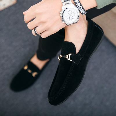 2019 Summer Men Flat Shoes Casual Light Breathable Fashion Trend Slip On Driving Black Red Suede Mens Loafers Leather Shoes 46